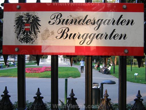 Burggarten Sign, Ringstrasse, Vienna