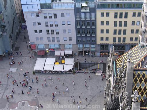 Stephansplatz U-Bahn Entrance from Stephansdom Tower