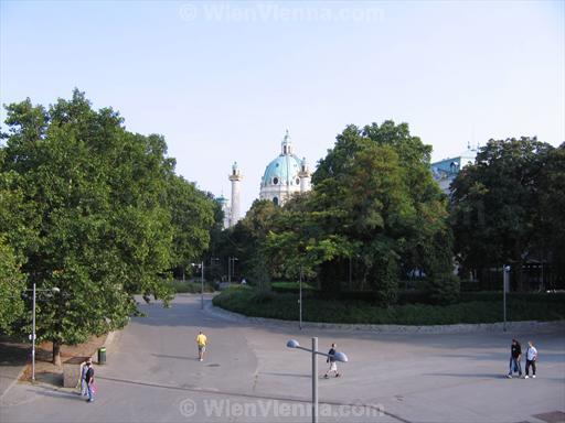 Resselpark Seen from Karlsplatz Station Exit