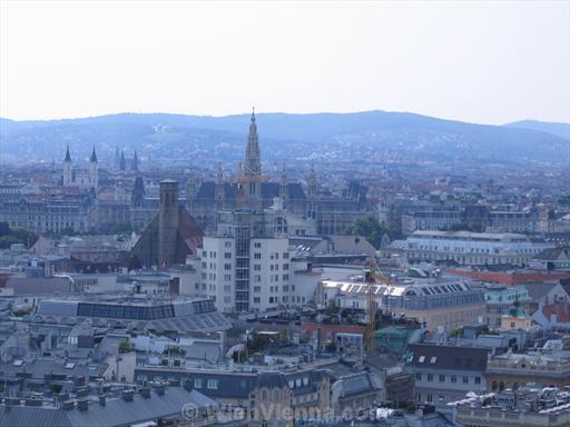 Stephansdom South Tower: View towards Rathaus